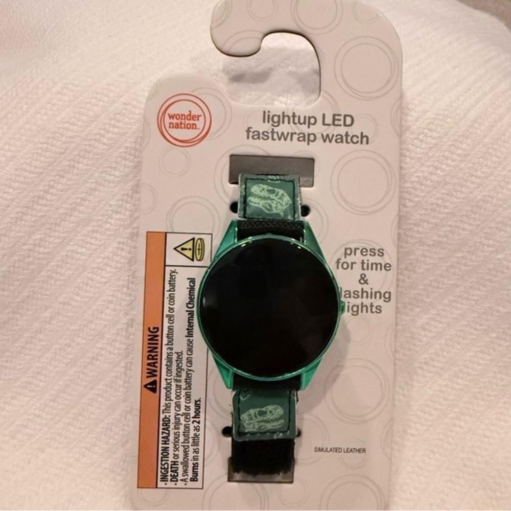 NWT Wonder Nation light up fast wrap watch with lights Ages 6+